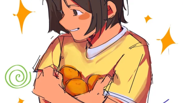 The girl with her oranges 🍊✨️